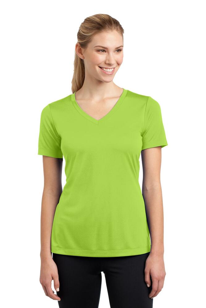 Sport-Tek LST353 Women's PosiCharge ® Competitor™ V-Neck Tee Front Fullsize"