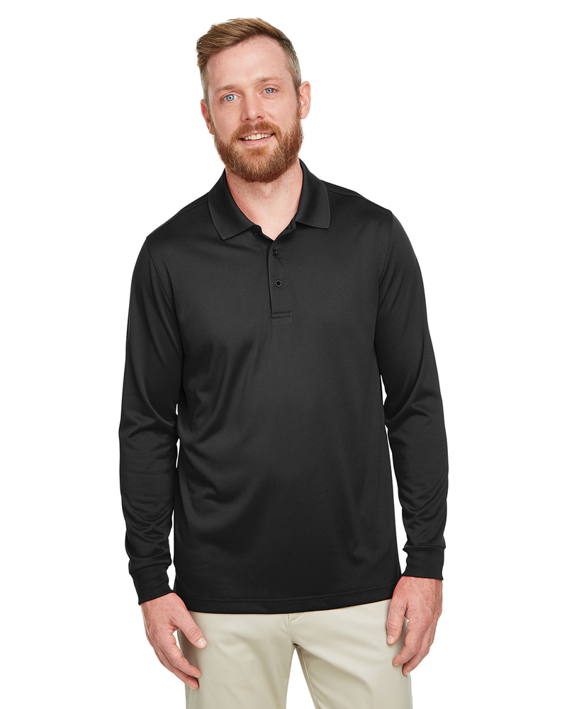 harriton m348lt men's tall advantage long sleeve snag protection plus il polo Front Fullsize