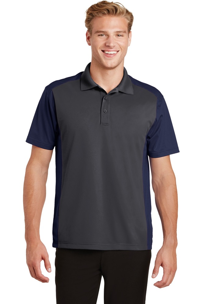 Sport-Tek ST652 Colorblock Micropique Sport-Wick ® Polo Front Fullsize"
