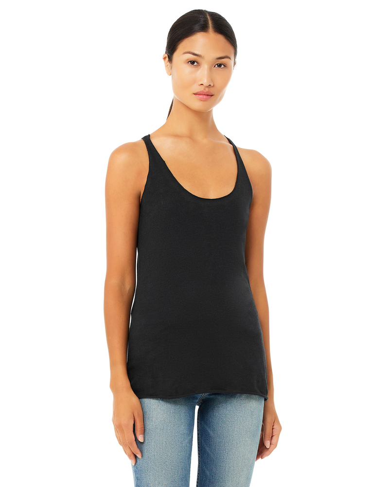 bella + canvas 8430 women's triblend racerback tank Front Fullsize