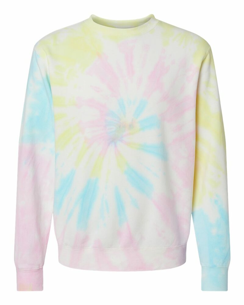 independent trading co. prm3500td unisex midweight tie-dyed sweatshirt Front Fullsize