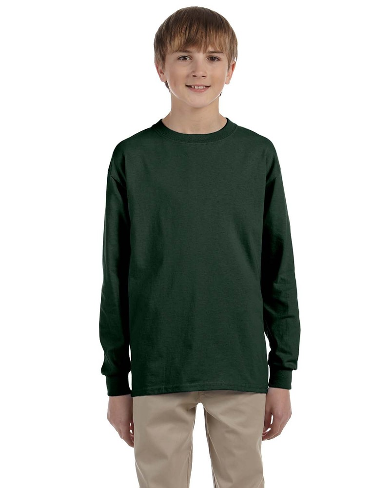 jerzees 29bl youth dri-power ® active 50/50 cotton/poly long sleeve t-shirt Front Fullsize