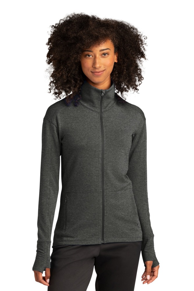 sport-tek lst560 ladies sport-wick ® flex fleece full-zip Front Fullsize