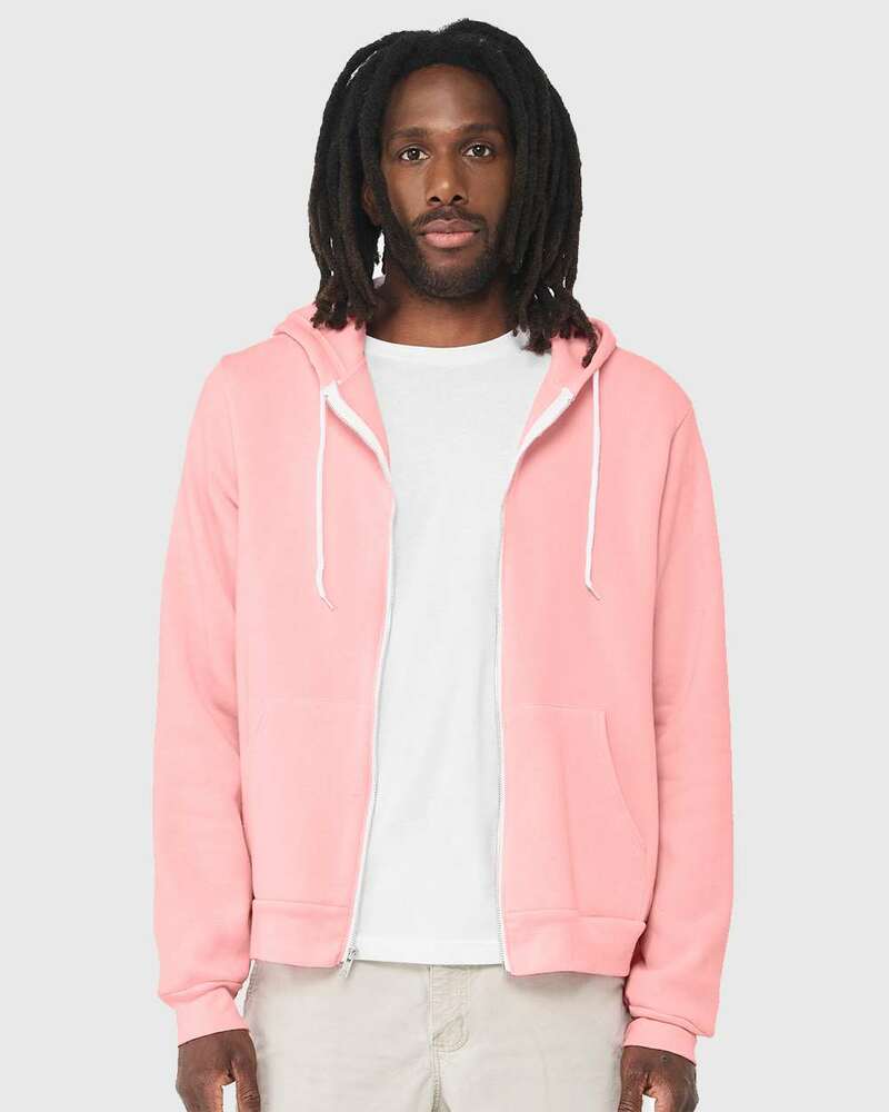 Bella + Canvas 3739 Unisex Sponge Fleece Full-Zip Hooded Sweatshirt Front Fullsize"