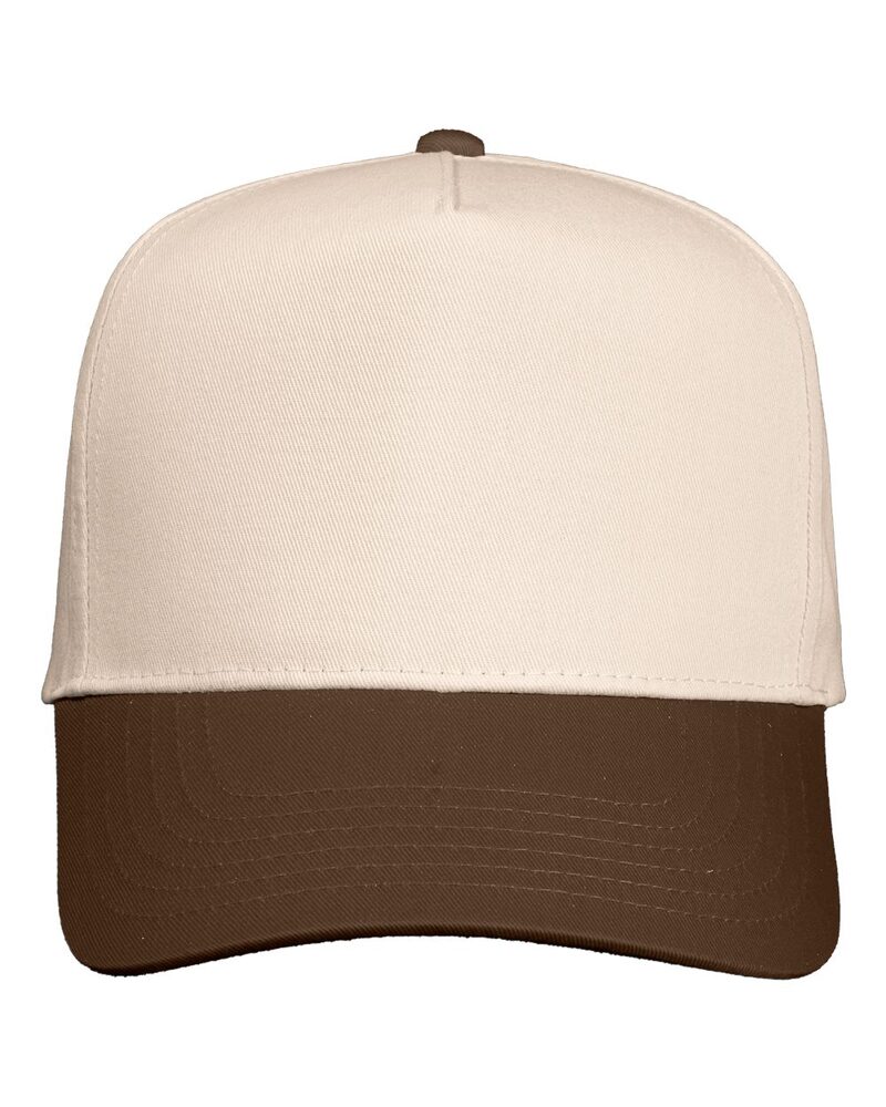 valucap v8869 five-panel twill cap Front Fullsize
