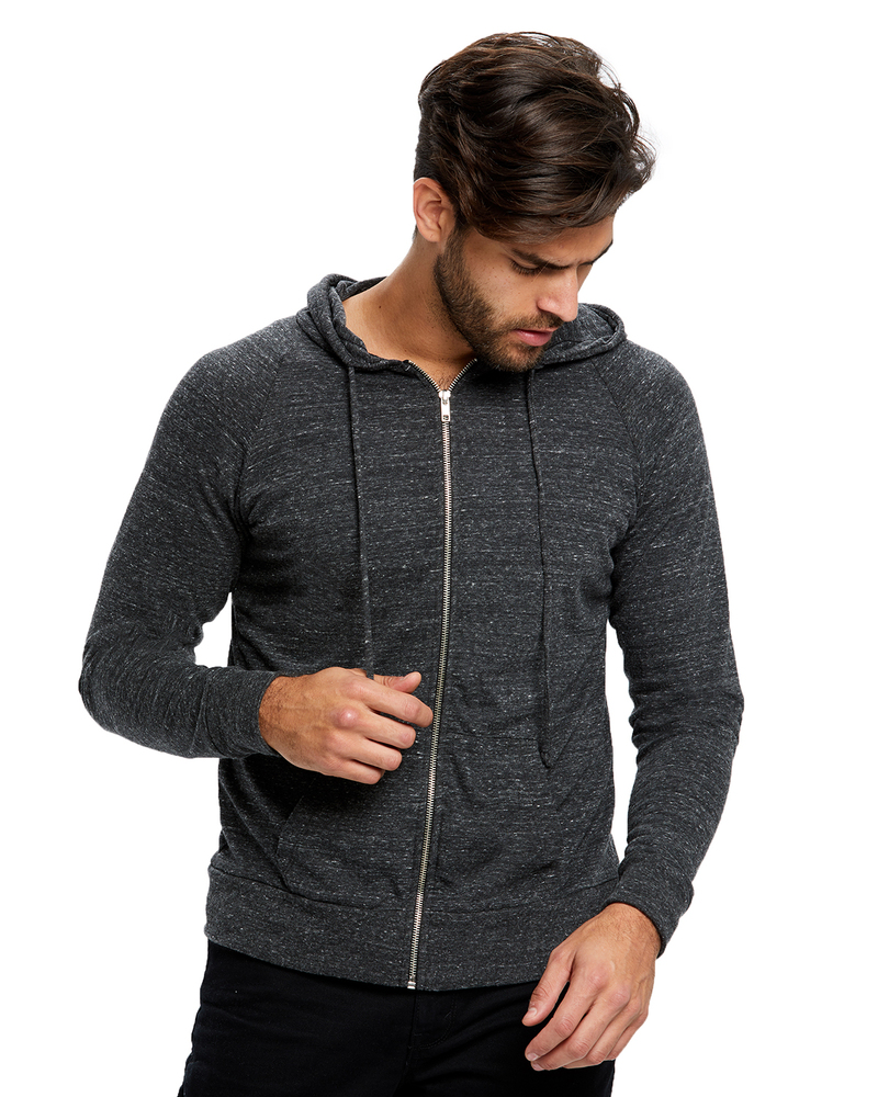 us blanks us655 unisex 4.9 oz. long-sleeve zip hoodie Front Fullsize