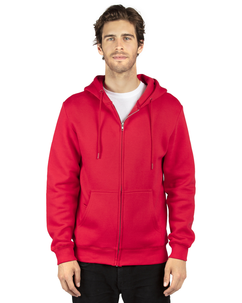 threadfast apparel 320z unisex ultimate fleece full-zip hooded sweatshirt Front Fullsize