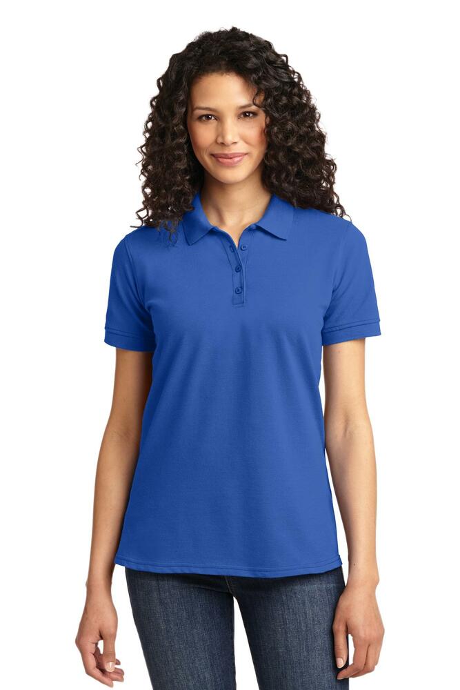 port & company lkp155 ladies core blend pique polo Front Fullsize