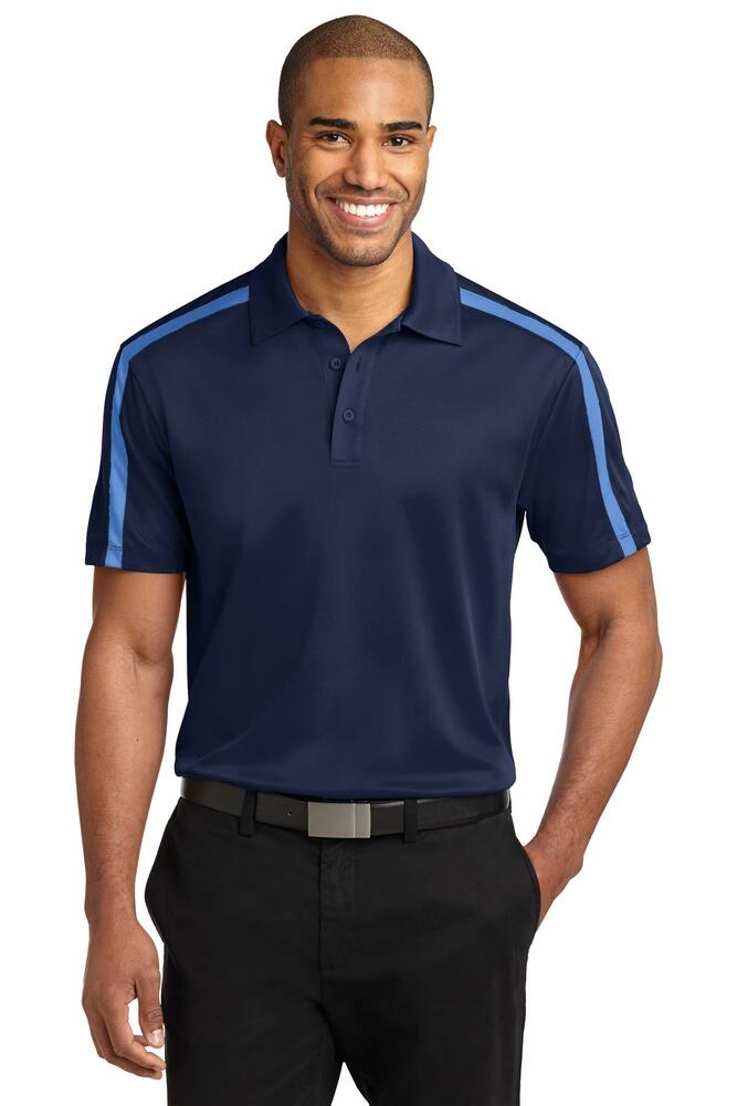Port Authority K547 Silk Touch™ Performance Colorblock Stripe Polo Front Fullsize"