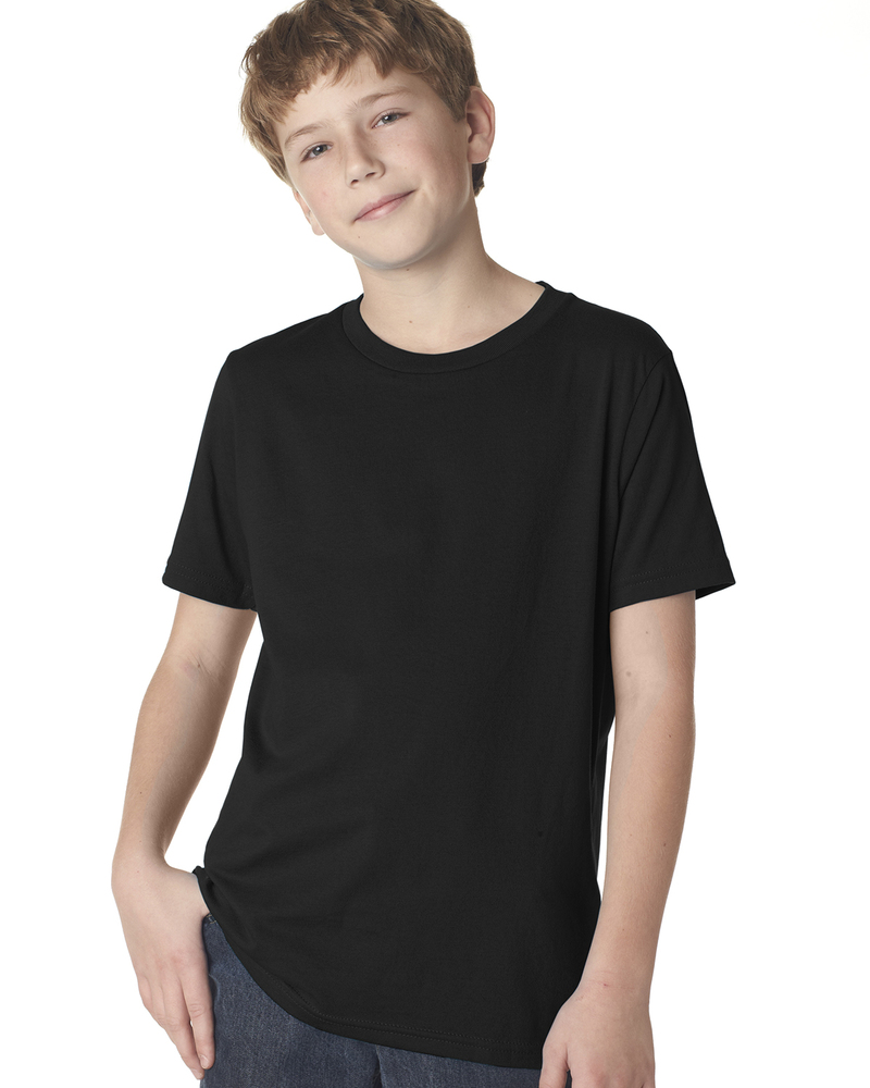Next Level Youth Boys' Cotton Crewneck T-Shirt – Midnight Navy, Soft Ring-Spun Fabric