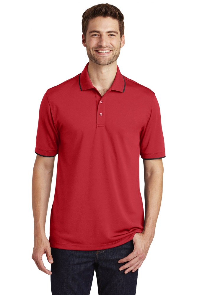 port authority k111 dry zone ® uv micro-mesh tipped polo Front Fullsize