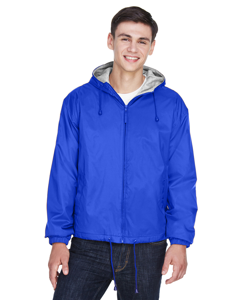 ultraclub 8915 adult fleece-lined hooded jacket Front Fullsize
