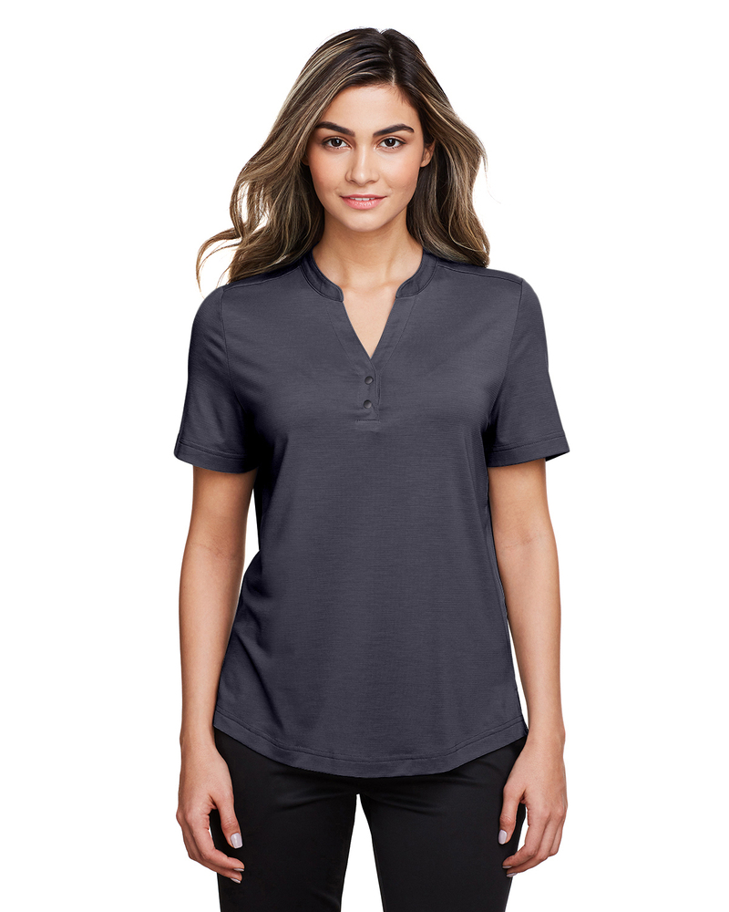 North End NE100W Ladies' JAQ Snap-Up Stretch Performance Polo Front Fullsize"