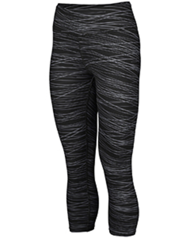 augusta sportswear ag2628 ladies' hyperform compression capri pant Front Fullsize