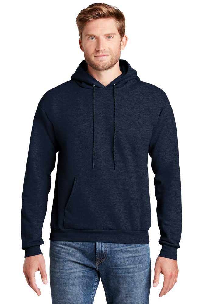Hanes P170 Unisex Ecosmart® 50/50 Pullover Hooded Sweatshirt Front Fullsize"