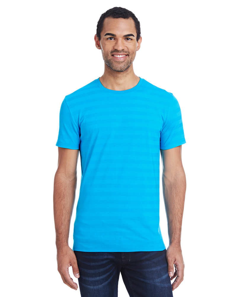 threadfast apparel 152a men's invisible stripe short-sleeve t-shirt Front Fullsize