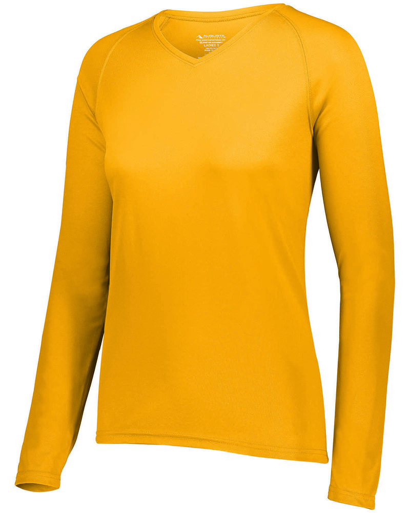 Augusta Sportswear 2797 Ladies Attain Wicking Long Sleeve Tee Front Fullsize"