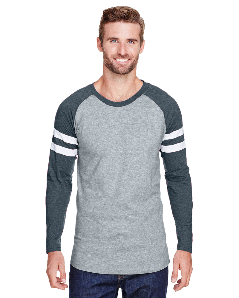 LAT 6934 Men's Gameday Mash-Up Long Sleeve Fine Jersey T-Shirt Front Fullsize"