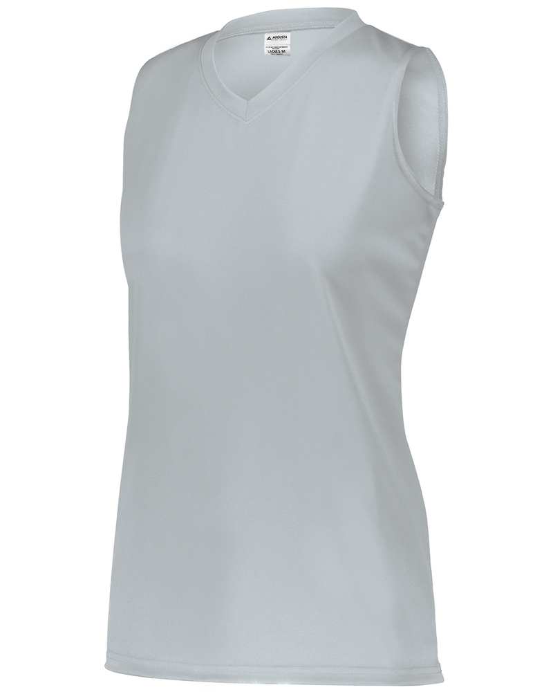 augusta sportswear 4794 ladies' sleeveless wicking attain jersey Front Fullsize
