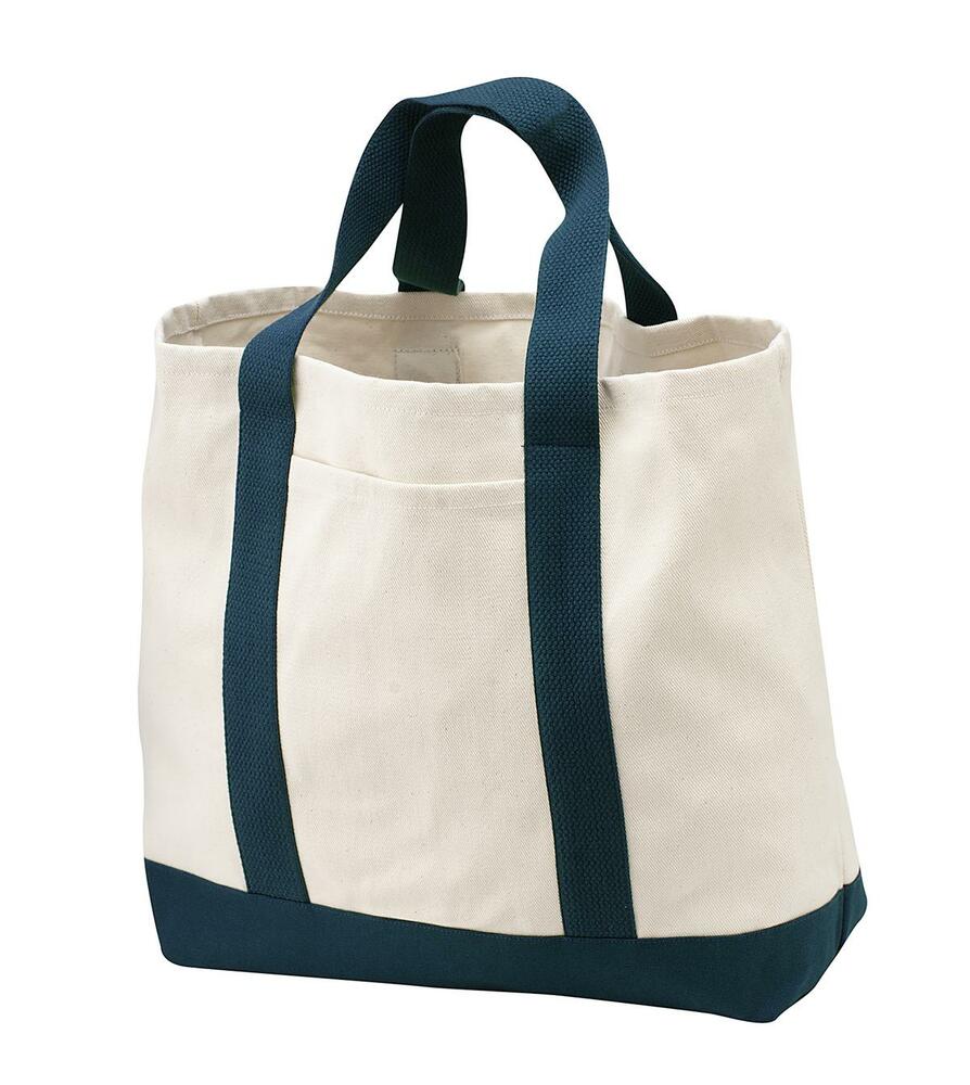 Port Authority B400 | - Two-Tone Shopping Tote | ShirtSpace