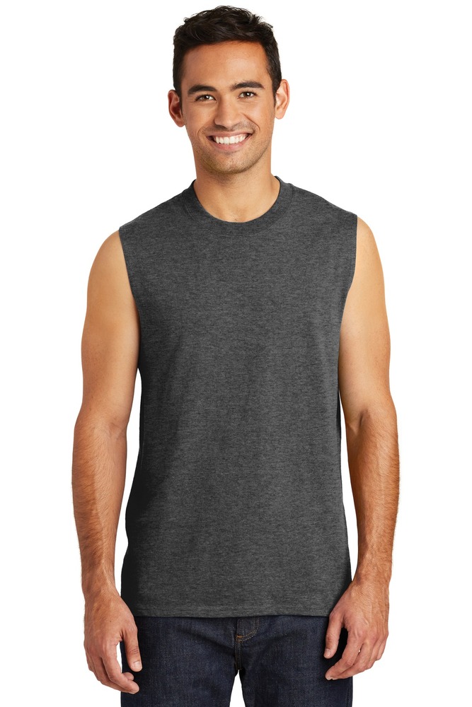 port & company pc54sl core cotton sleeveless tee Front Fullsize