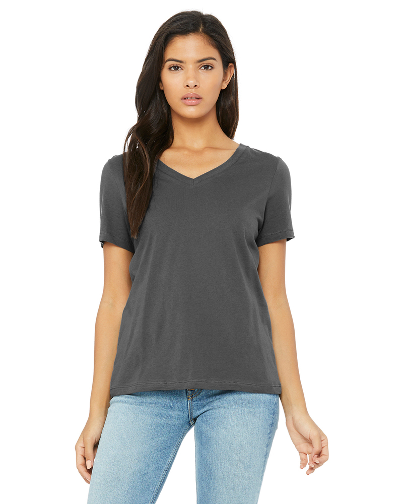 Bella + Canvas 6405 Ladies' Relaxed Jersey V-Neck T-Shirt Front Fullsize"