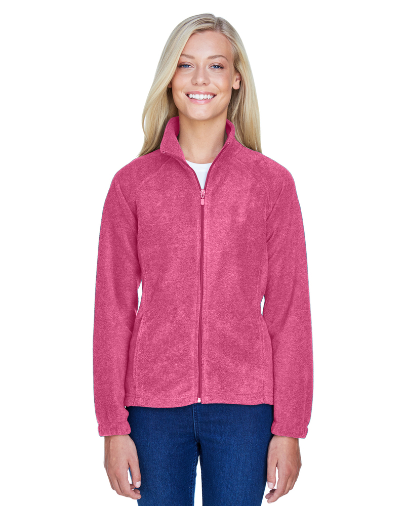 harriton m990w ladies' 8 oz. full-zip fleece Front Fullsize