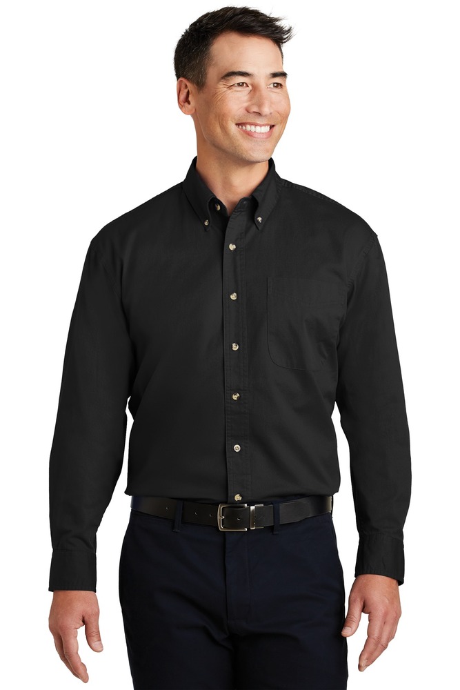Port Authority S600T Long Sleeve Twill Shirt Front Fullsize"