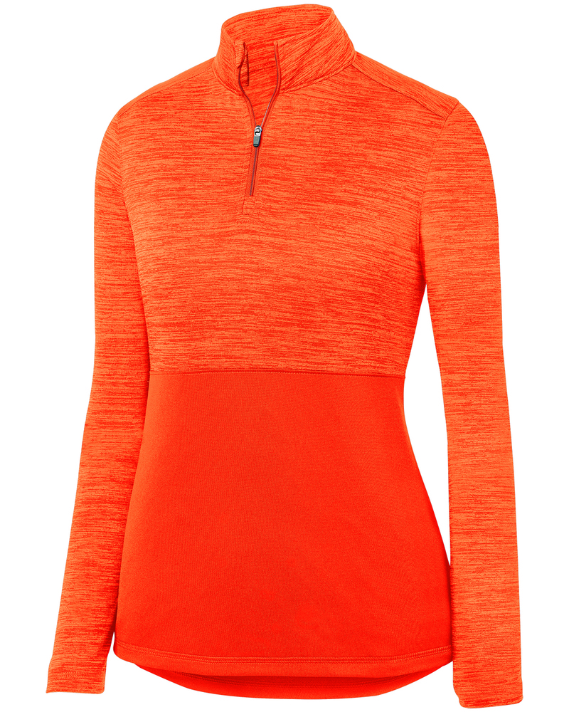 Augusta Sportswear 2909 Ladies Shadow Tonal Heather 1/4 Zip Pullover Front Fullsize"