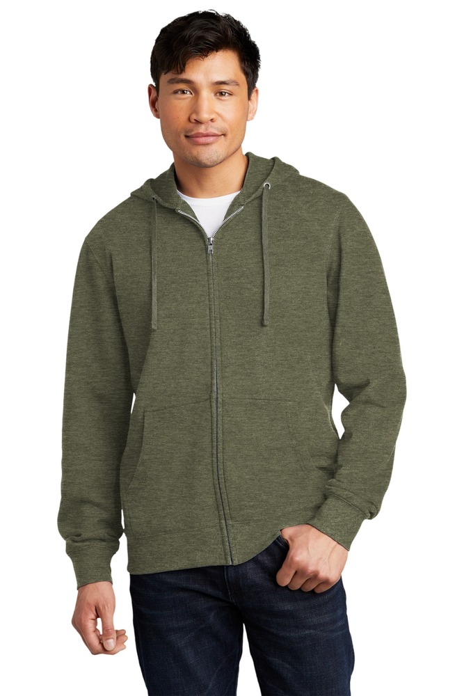 District DT6102 V.I.T. ™ Fleece Full-Zip Hoodie Front Fullsize"