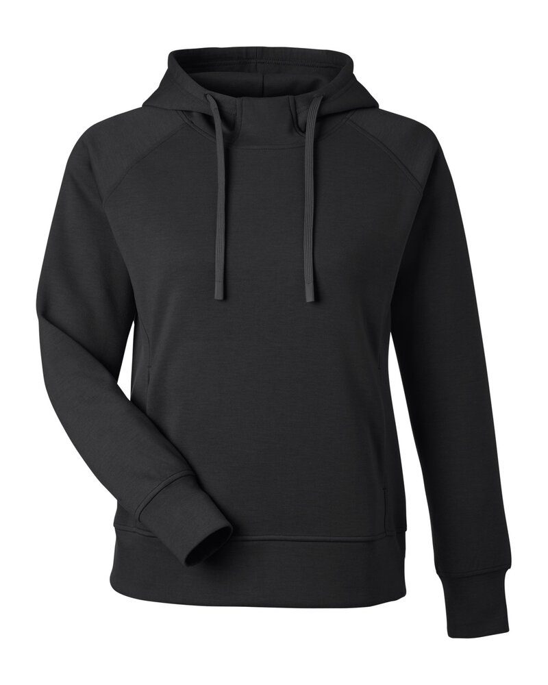 j america 8753ja ladies' apex fleece hooded sweatshirt Front Fullsize