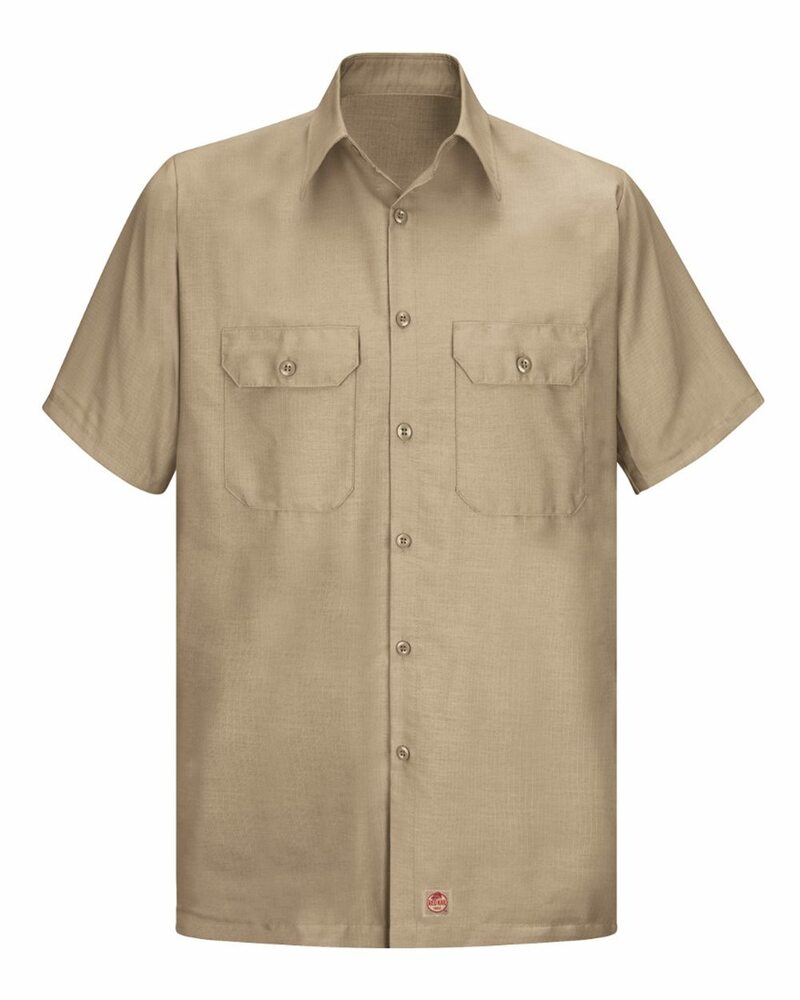 Red Kap SY60 Short Sleeve Solid Ripstop Shirt Front Fullsize"