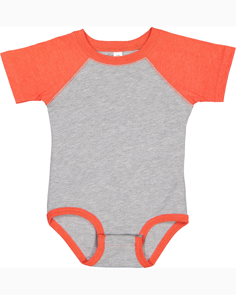 Rabbit Skins RS4430 Infant Baseball Bodysuit Front Fullsize"