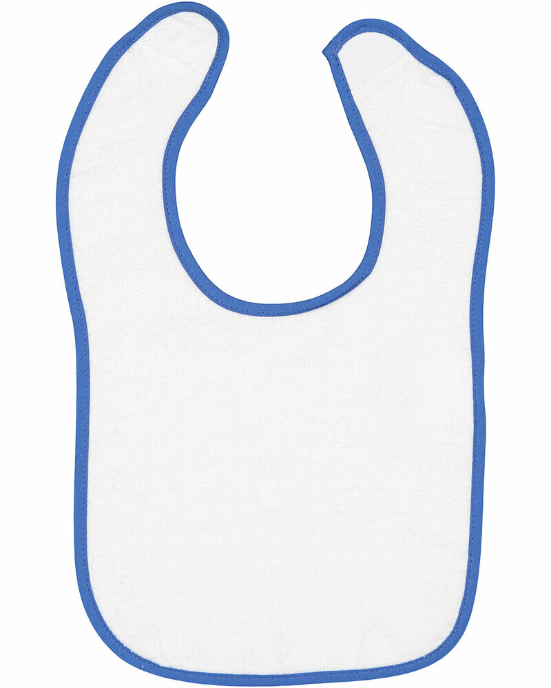 Rabbit Skins 1003 Infant Contrast Trim Terry Bib Front Fullsize"
