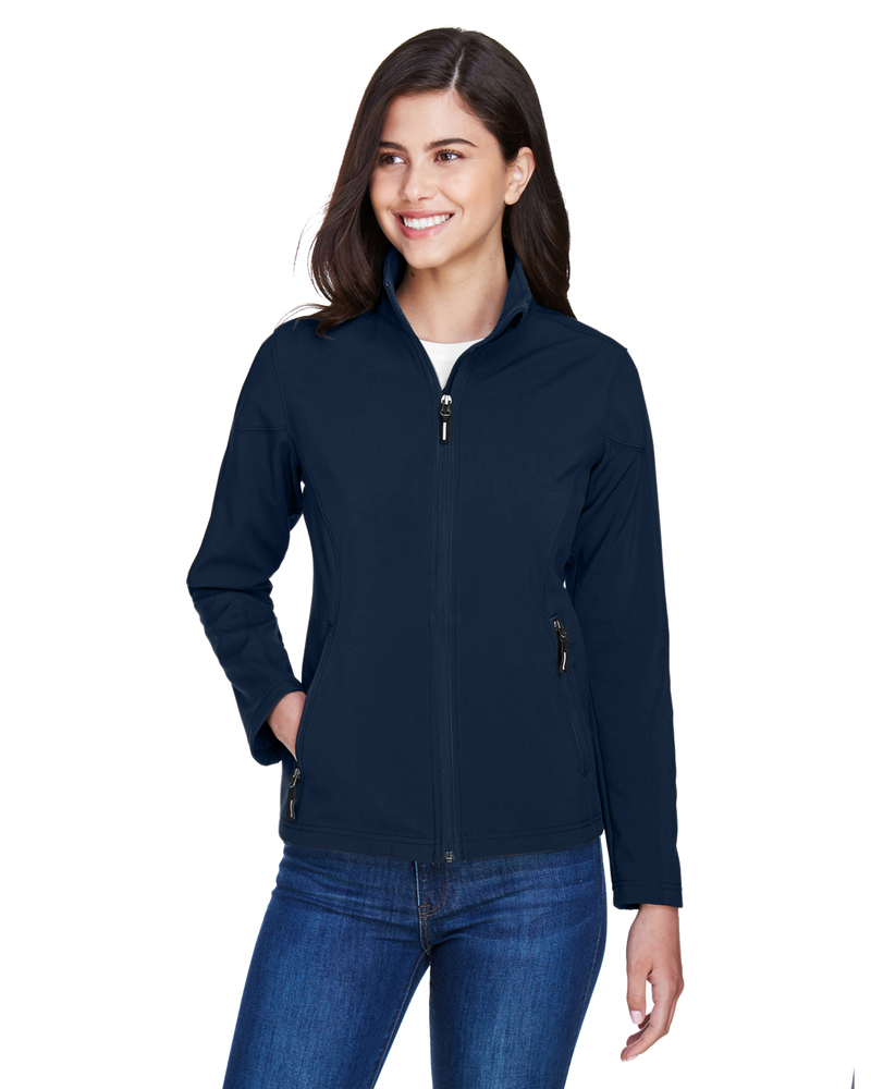 CORE365 78184 Ladies' Cruise Two-Layer Fleece Bonded Soft Shell Jacket Front Fullsize"