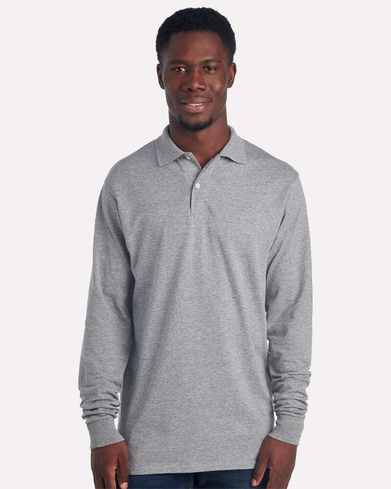 Jerzees 437LR Dri-Power® Long Sleeve Polo Front Fullsize"