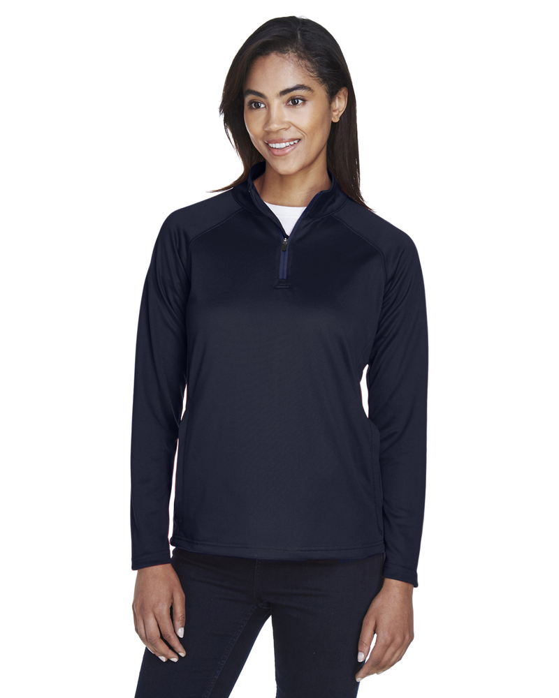 Devon & Jones DG440W Ladies' Stretch Tech-Shell® Compass Quarter-Zip Front Fullsize"