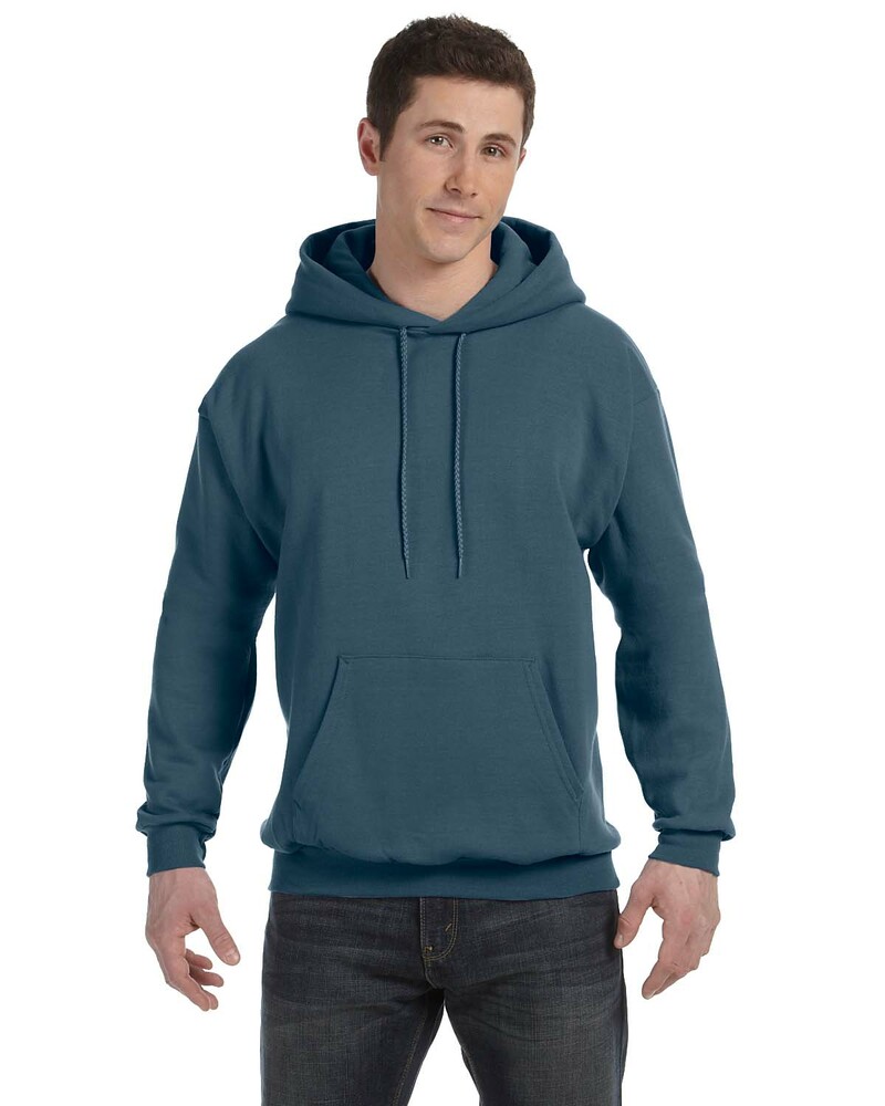 Hanes P170 Unisex Ecosmart® 50/50 Pullover Hooded Sweatshirt Front Fullsize"