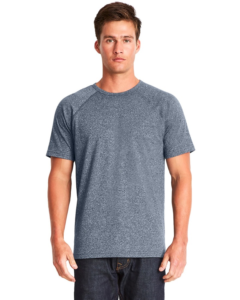 next level 2050 men's mock twist raglan t-shirt Front Fullsize