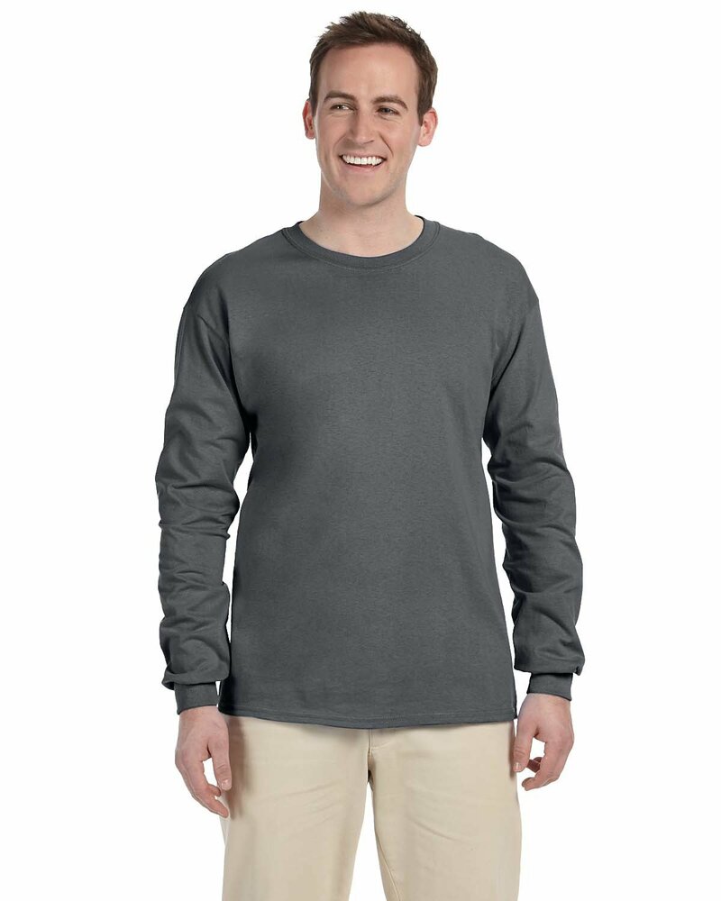 Fruit of the Loom 4930 Adult HD Cotton™ Long-Sleeve T-Shirt Front Fullsize"