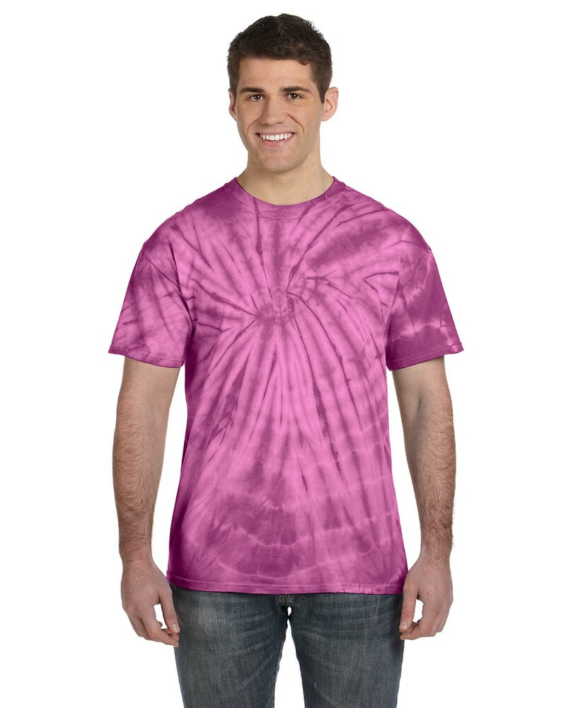 tie-dye cd101 adult 5.4 oz. 100% cotton spider t-shirt Front Fullsize