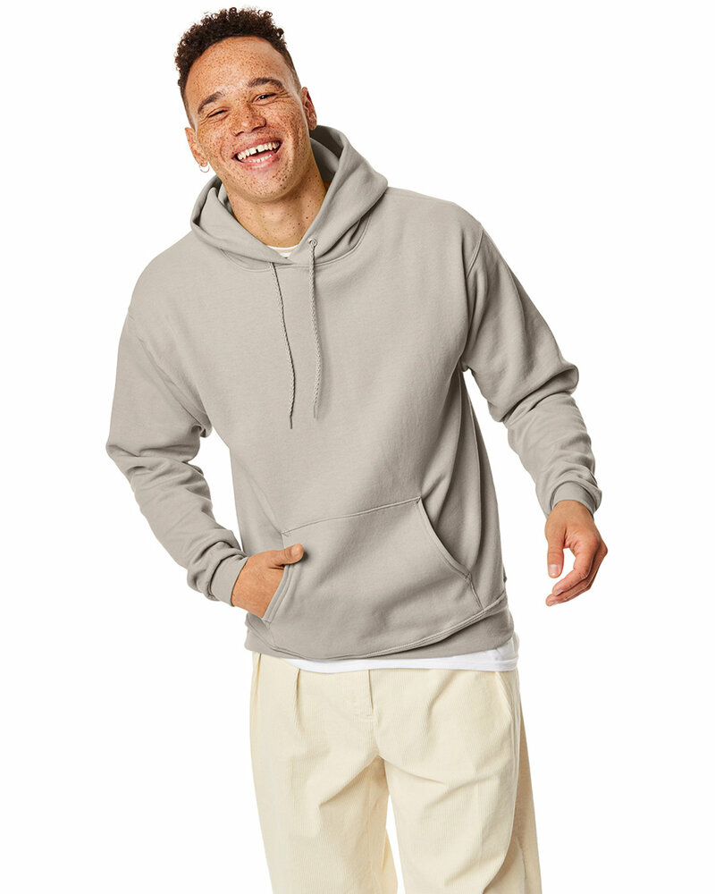 hanes p170 unisex ecosmart® 50/50 pullover hooded sweatshirt Front Fullsize