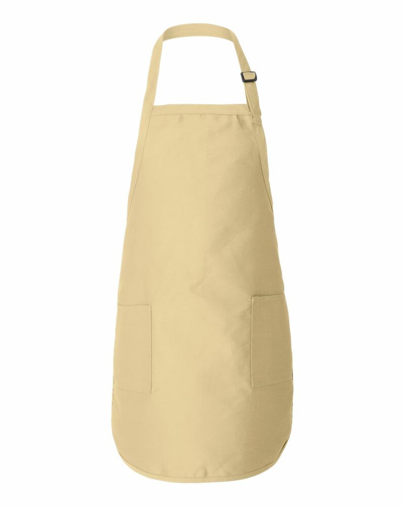 Q-Tees Q4350 Full-Length Apron with Pockets Front Fullsize"