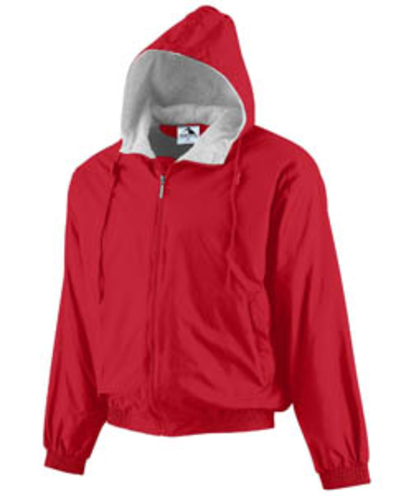 Augusta Sportswear 3280 Hooded Taffeta Jacket/Fleece Lined Front Fullsize"