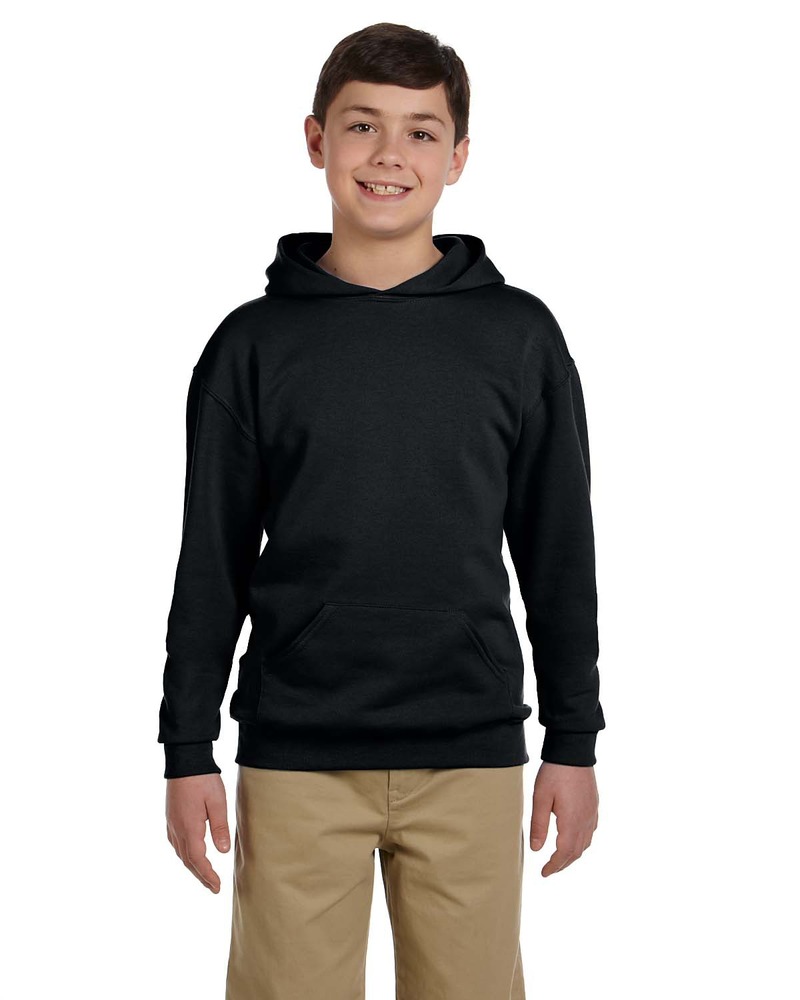 jerzees 996y youth 8 oz. nublend® fleece pullover hooded sweatshirt Front Fullsize