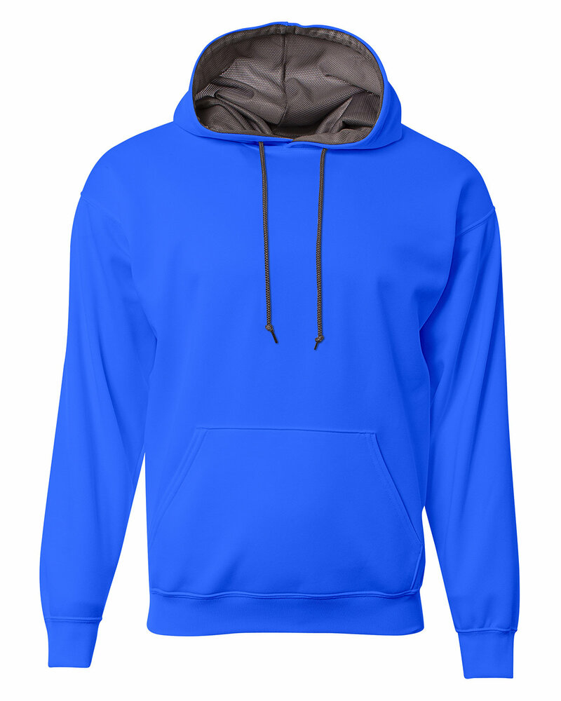 a4 n4279 men's sprint tech fleece hooded sweatshirt Front Fullsize