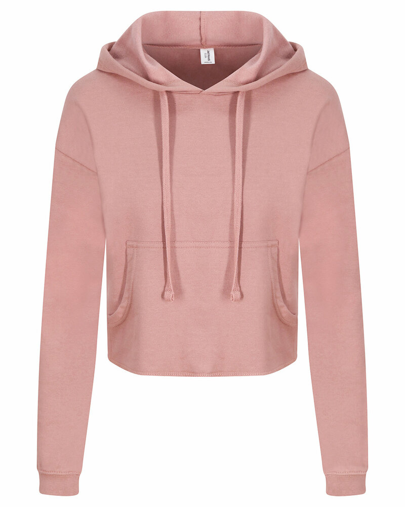 Just Hoods By AWDis JHA016 Ladies' Girlie Cropped Hooded Fleece with Pocket Front Fullsize"