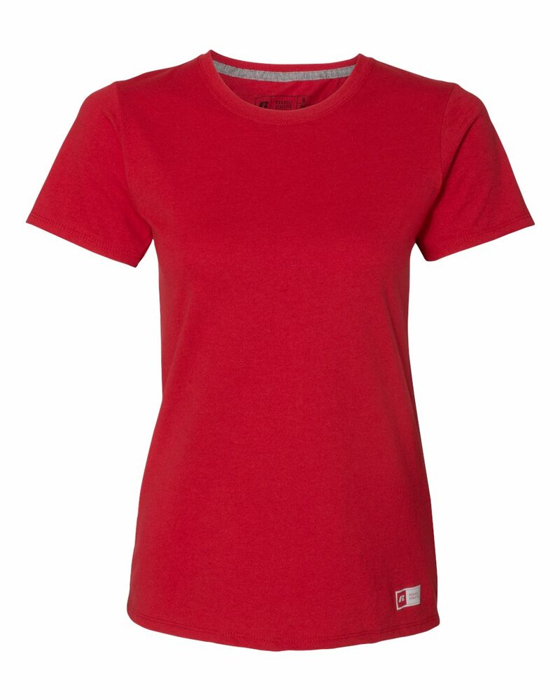 russell athletic 64sttx women's essential 60/40 performance t-shirt Front Fullsize