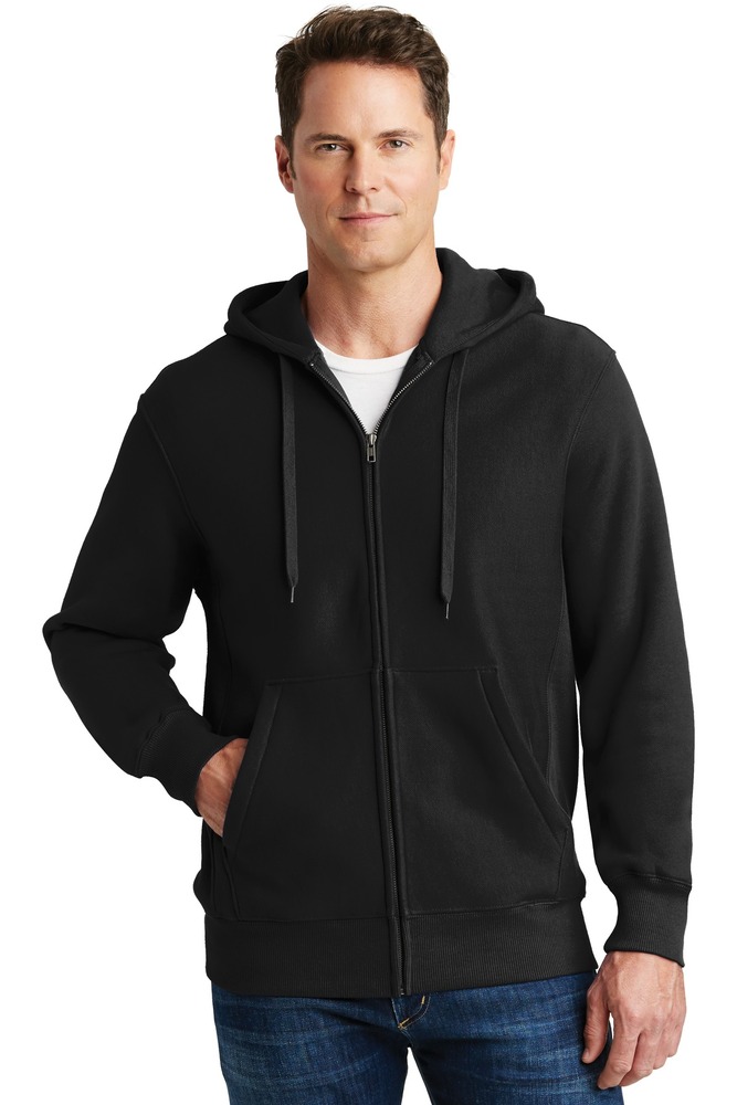sport-tek f282 super heavyweight full-zip hooded sweatshirt Front Fullsize