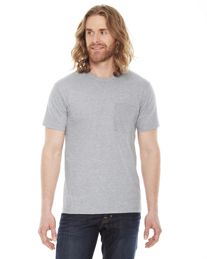 american apparel 2406w unisex fine jersey pocket short-sleeve t-shirt Front Fullsize